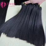 Wholesale 12 Inches Raw Vietnamese Virgin Dyeable Human Hair Double Drawn 15A Grade Straight Hair Bundles