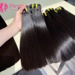 Wholesale 12 Inches Raw Vietnamese Virgin Dyeable Human Hair Double Drawn 15A Grade Straight Hair Bundles
