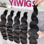 Wholesale 12A Grade 100% Raw Virgin Cuticle Aligned Hair Brazilian Double Drawn Body Wave Human Hair Bundles