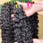 Wholesale 12A Grade Brazilian Cuticle Aligned Peruvian Machine Weft Human Hair Extension 100% Virgin Burmese Curly Hair Weft