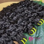 Wholesale 12A Grade Brazilian Cuticle Aligned Peruvian Machine Weft Human Hair Extension 100% Virgin Burmese Curly Hair Weft