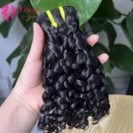 Wholesale 12A Grade12 Inches Brazilian Double Drawn Human Hair Bundles Virgin Short Pixie Curly Hair Extension