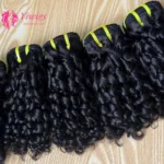 Wholesale 12A Grade12 Inches Brazilian Double Drawn Human Hair Bundles Virgin Short Pixie Curly Hair Extension