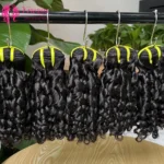Wholesale 12A Grade12 Inches Brazilian Double Drawn Human Hair Bundles Virgin Short Pixie Curly Hair Extension