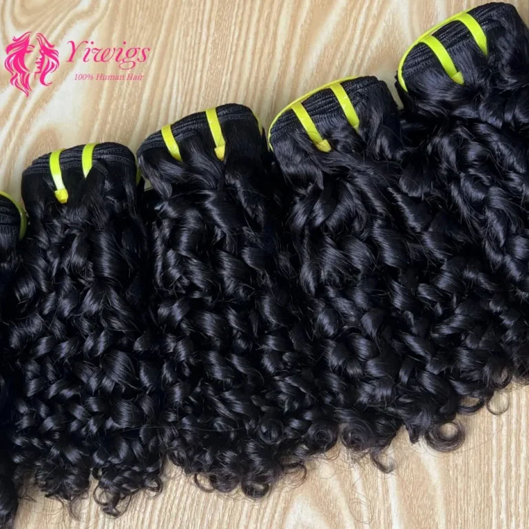 Wholesale 12A Grade12 Inches Brazilian Double Drawn Human Hair Bundles Virgin Short Pixie Curly Hair Extension