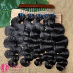 Wholesale 15A Grade Cuticle Aligned Machine Body Wave Human Hair Weft Extension 100% Natural Virgin Peruvian Hair Weft