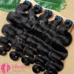 Wholesale 15A Grade Cuticle Aligned Machine Body Wave Human Hair Weft Extension 100% Natural Virgin Peruvian Hair Weft