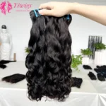 Wholesale 15A Grade Full Cuticle 100% Brazilian Raw Water Wave Human Hair Natural Cuticle Aligned Remy Hair Extension Weft
