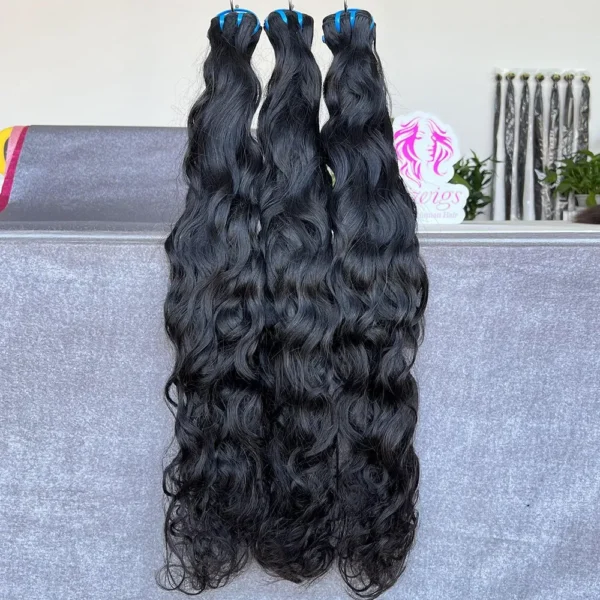 Wholesale 15A Raw Water Wave Human Hair Bundles Cuticle Aligned Hair Vendor Double Weft Raw Vietnamese Hair