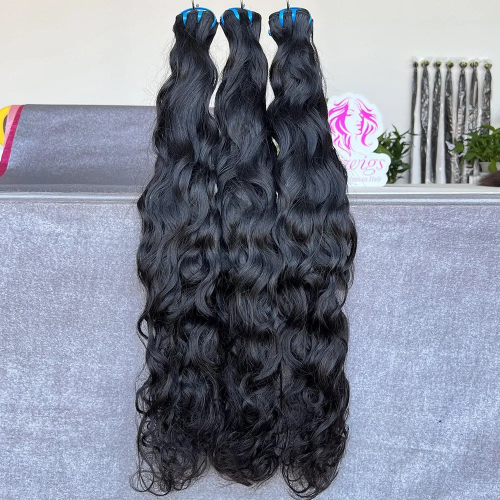Wholesale 15A Raw Water Wave Human Hair Bundles Cuticle Aligned Hair Vendor Double Weft Raw Vietnamese Hair Wholesale 15A Raw Water Wave Human Hair Bundles Cuticle Aligned Hair Vendor Double Weft Raw Vietnamese Hair
