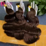 Wholesale #4 Color 12A Grade Vietnamese Virgin Human Hair Extension Double Drawn Cuticle Aligned Body Wave Hair Bulk