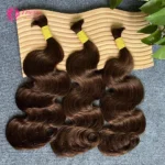 Wholesale #4 Color 12A Grade Vietnamese Virgin Human Hair Extension Double Drawn Cuticle Aligned Body Wave Hair Bulk