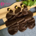 Wholesale #4 Color 12A Grade Vietnamese Virgin Human Hair Extension Double Drawn Cuticle Aligned Body Wave Hair Bulk