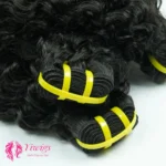 Wholesale Brazilian 12A Grade 100% Natural Human Hair Extension Double Drawn Cuticle Aligned 4A Curly Human Hair Bundles