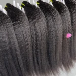 Wholesale Brazilian Hair Weave Double Machine Weft Natural Color Raw Virgin Cuticle Aligned Afro Kinky Straight Hair Weave Bundles