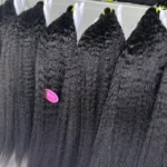 Wholesale Brazilian Hair Weave Double Machine Weft Natural Color Raw Virgin Cuticle Aligned Afro Kinky Straight Hair Weave Bundles
