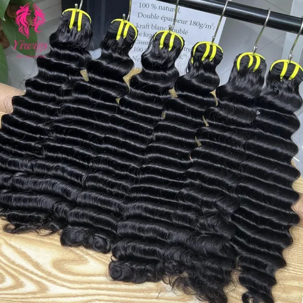 Wholesale Hair Bundles Vietnamese Deep Wave 12A Raw Virgin Hair Double Drawn Smooth Remy Vietnamese Hair Weaving