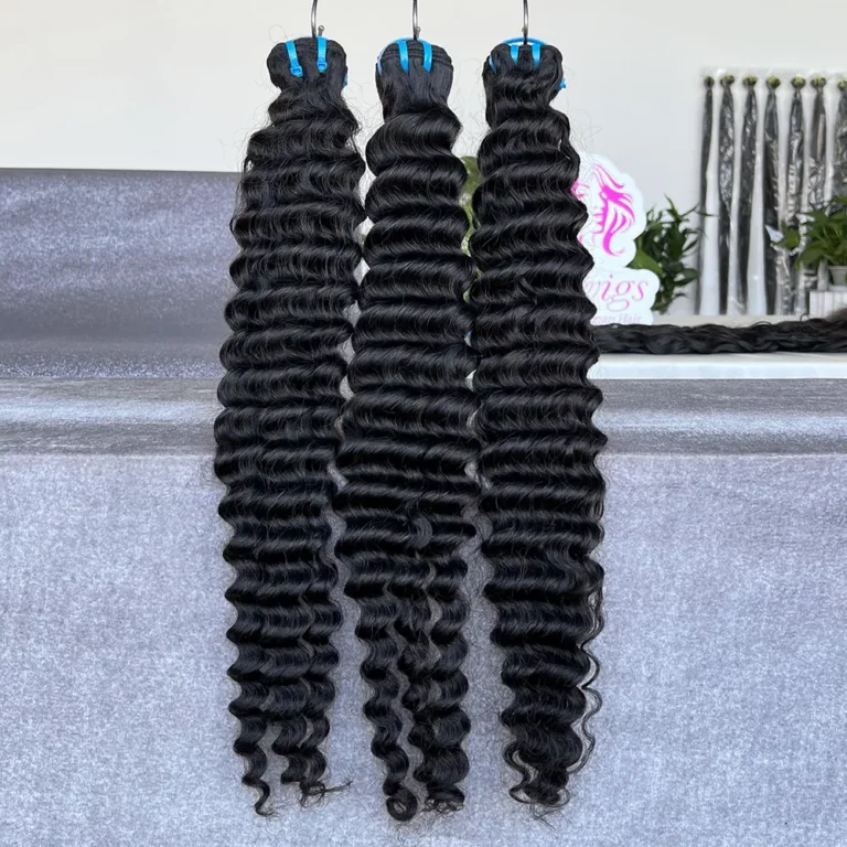 Wholesale High Quality 15A 100% Human Raw Remy Hair Extensions Deep Wave Double Weft Raw Vietnamese Hair Bundles