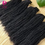 Wholesale Kinky Curly Raw Vietnamese Hair Vendor Bundles, 12A 100% Unprocessed Double Drawn Virgin Human Hair Bundles