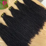 Wholesale Kinky Curly Raw Vietnamese Hair Vendor Bundles, 12A 100% Unprocessed Double Drawn Virgin Human Hair Bundles
