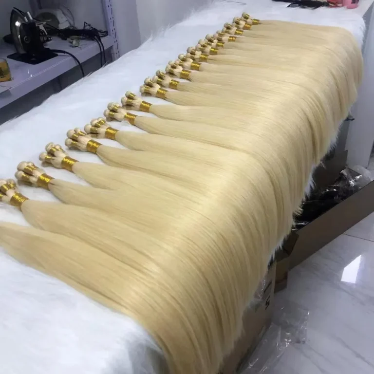 Wholesale of Wig Extensions in Chinese Factories, Remy Cuticle Aligned Virgin Hair Hand Tied Genius Weft for Brazilian Hairstyles