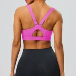Wholesale Premium Soft High Support Wireless Sports Bra for Women, High Impact Sports Bralette Push up Racerback Workout Running Top with Adjustable Strap