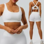 Wholesale Premium Soft High Support Wireless Sports Bra for Women, High Impact Sports Bralette Push up Racerback Workout Running Top with Adjustable Strap