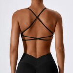 Women Cross Strap Sports Bra Women Push Up Sport Bra Yoga Gym Crop Top Brassiere Fitness Top Seamless Sport Bra Breathable Bras