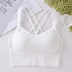 Women Tops Back Cross Strap Tank Sexy Top Push Up Running Sports Bra Breathable Soft Fitness Beauty Solid Color Yoga Bra