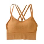 Women Tops Back Cross Strap Tank Sexy Top Push Up Running Sports Bra Breathable Soft Fitness Beauty Solid Color Yoga Bra