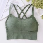Women Tops Back Cross Strap Tank Sexy Top Push Up Running Sports Bra Breathable Soft Fitness Beauty Solid Color Yoga Bra