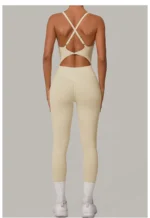 Women's Peach Shaped Butt Lifting Yoga Jumpsuit Fitness Sport Wear Suit One Piece Workout Bodysuit Activewear Clothes
