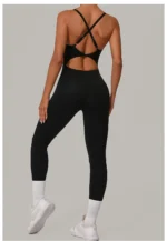 Women's Peach Shaped Butt Lifting Yoga Jumpsuit Fitness Sport Wear Suit One Piece Workout Bodysuit Activewear Clothes