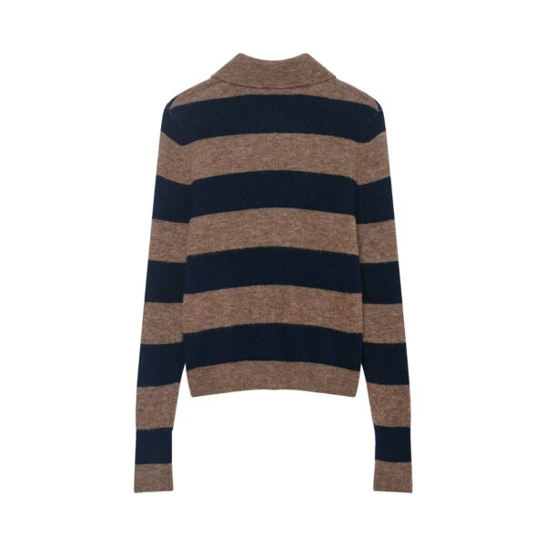 ZARZ homemade European and American style new women's clothing fashionable striped knitted jacket 3653/113/049