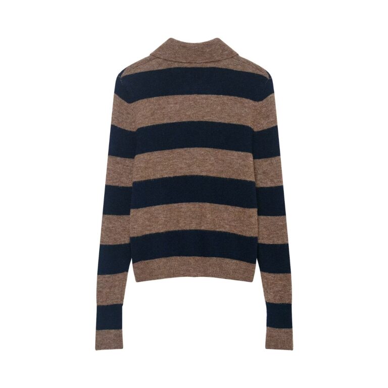 ZARZ homemade European and American style new women's clothing fashionable striped knitted jacket 3653/113/049