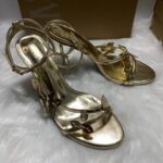 ZA's 2025 new summer new style golden leaf round toe outer wear casual large size drag strips exclusively for cross-border supply