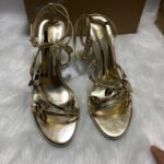 ZA's 2025 new summer new style golden leaf round toe outer wear casual large size drag strips exclusively for cross-border supply