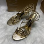 ZA's 2025 new summer new style golden leaf round toe outer wear casual large size drag strips exclusively for cross-border supply