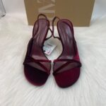 ZA's 2025 new women's shoes, low-heeled, elegant, celebrity high-heeled shoes, toe-toe shallow mouth, back-strap single shoes