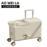 2026 New Children's Rideable Trolley Case Children's Bags Cycling Little Yellow Duck Suitcase B.Duck Boarding Case