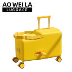 2026 New Children's Rideable Trolley Case Children's Bags Cycling Little Yellow Duck Suitcase B.Duck Boarding Case