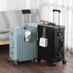 Aluminum frame suitcase multi-functional trolley case for women 20-inch boarding code box suitcase for men travel 2026 new style