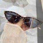 Cat-Eye Sunglasses, Fashionable Sun Protection, European and American Pc Metal Eyeglass Frames, Retro Versatile Trendy Style Sunglasses, Sunshade Goggles