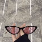 Cat-Eye Sunglasses, Fashionable Sun Protection, European and American Pc Metal Eyeglass Frames, Retro Versatile Trendy Style Sunglasses, Sunshade Goggles