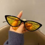 Cat-Eye Sunglasses, Fashionable Sun Protection, European and American Pc Metal Eyeglass Frames, Retro Versatile Trendy Style Sunglasses, Sunshade Goggles