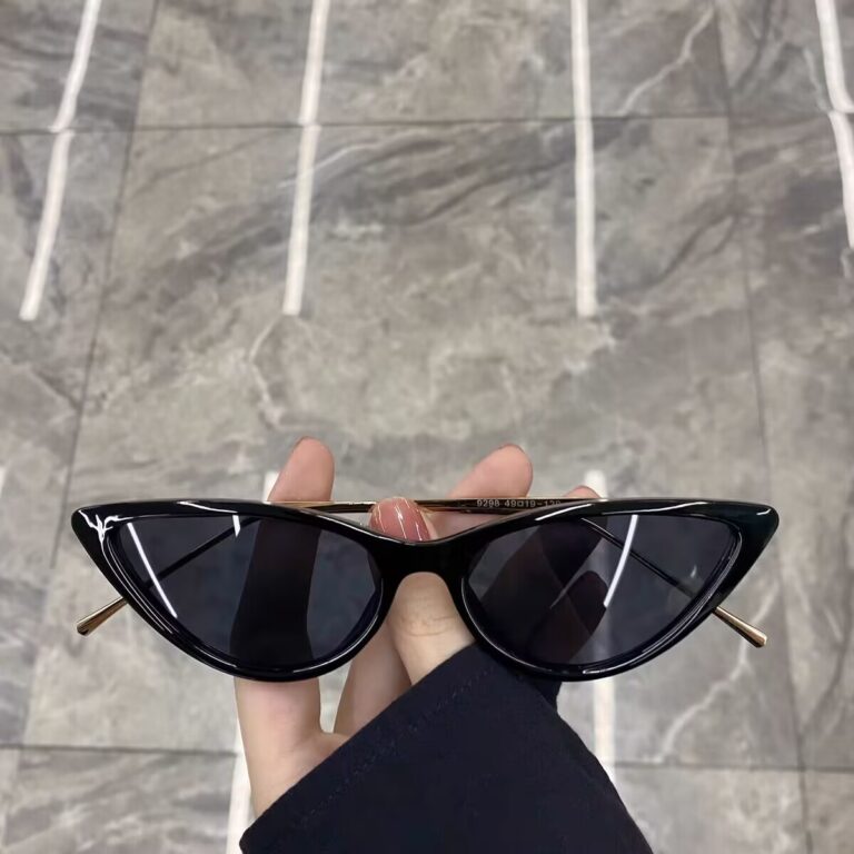 Cat-Eye Sunglasses, Fashionable Sun Protection, European and American Pc Metal Eyeglass Frames, Retro Versatile Trendy Style Sunglasses, Sunshade Goggles