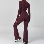 Cross-border cloud-sense long-sleeved bell pants one-piece yoga wear running fitness sports all-in-one bodysuit