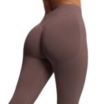 Cross-border European and American peach seamless solid color three-section waist hip-raising high-waist yoga wear sports running fitness yoga pants for women