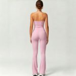 Cross-border European and American style seamless suspenders and flared trousers jumpsuit to tighten waist and lift hips for sports fitness tight-fitting yoga wear