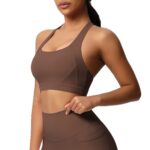 Cross-border new style yoga brushed vest sports bra shockproof high-intensity Pilates running fitness yoga clothing